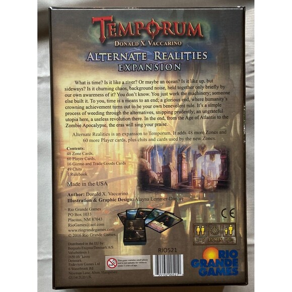 Temporum Alternate Realities Expansion Rio Grande Games 2016 New Factory Sealed - Picture 2 of 7